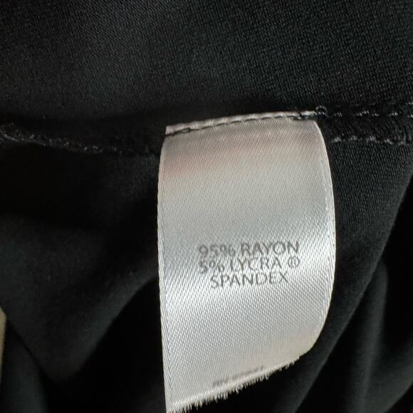 J. Jill Wearever Collection Black 3/4 Flare Sleeve Knit Jersey Dress Casual S - Picture 8 of 8